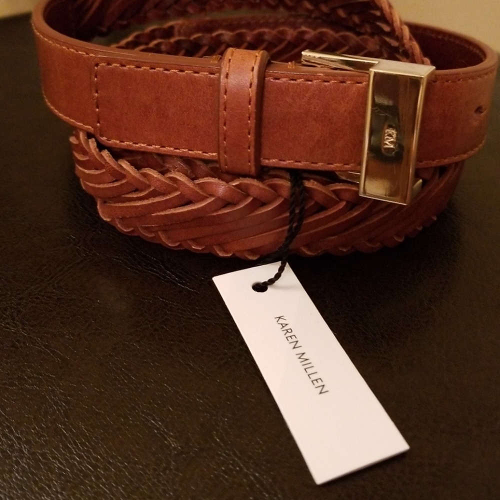 🆕️Karen Millen leather woven belt